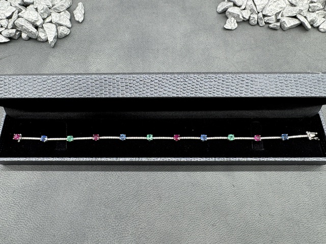 Pulsera de gemas de color